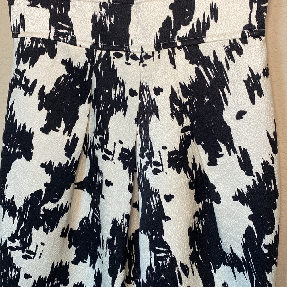 Shoshanna Black White Cap Sleeve Silk Wool Patterned Women's Sheath Dress 6 - Picture 7 of 13
